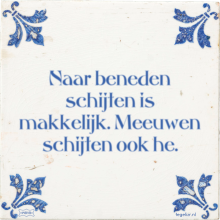 Naar beneden schijten is makkelijk. Meeuwen schijten ook he. - 4 keer bekeken