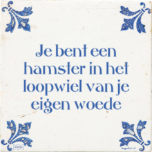 Je bent een hamster in het loopwiel van je eigen woede - 16 keer bekeken