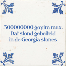 500000000 goyim max. Dat stond gebeiteld in de Georgia stones - 13 keer bekeken