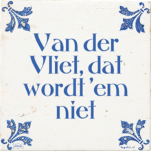 Van der Vliet, dat wordt 'em niet - 31 keer bekeken