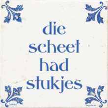 die scheet had stukjes - 1 keer bekeken