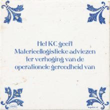 Het KC geeft Materieellogistieke adviezen ter verhoging van de operationele gereedheid van - 6 keer bekeken