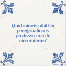 Quid miraris nihil tibi peregrinationes prodesse, cum te circumferas? - 34 keer bekeken