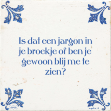Is dat een jargon in je broekje of ben je gewoon blij me te zien? - 35 keer bekeken