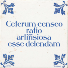Ceterum censeo ratio artifisiosa esse delendam - 2 keer bekeken