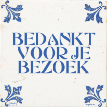 BEDANKT VOOR JE BEZOEK - 3 keer bekeken