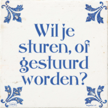Wil je sturen, of gestuurd worden? - 33 keer bekeken