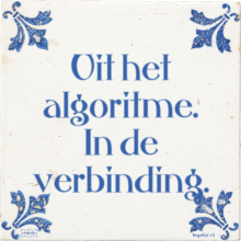 Uit het algoritme. In de verbinding. - 12 keer bekeken