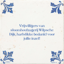 Vrijwilligers van stoomhoutzagerij Wilpsche Dijk, hartstikke bedankt voor jullie inzet! - 4 keer bekeken