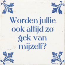 Worden jullie ook altijd zo gek van mijzelf? - 191 keer bekeken