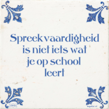 Spreekvaardigheid is niet iets wat je op school leert - 13 keer bekeken
