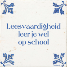 Leesvaardigheid leer je wel op school - 10 keer bekeken