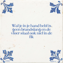 Wat je in je hand hebt is geen brandslang en de vloer staat ook niet in de fik - 25 keer bekeken
