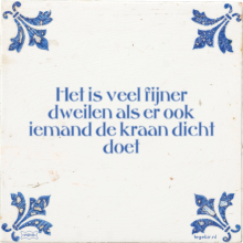 Het is veel fijner dweilen als er ook iemand de kraan dicht doet - 15 keer bekeken