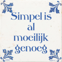 Simpel is al moeilijk genoeg - 3 keer bekeken