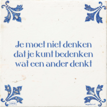 Je moet niet denken dat je kunt bedenken wat een ander denkt - 3 keer bekeken