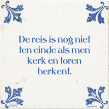 De reis is nog niet ten einde als men kerk en toren herkent. - 4 keer bekeken