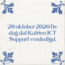 20 oktober 2026 De dag dat Katrien ICT Support verdedigd. - 1 keer bekeken