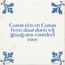Casus één en Casus twee: daar doen wij graag ons voordeel mee - 1 keer bekeken